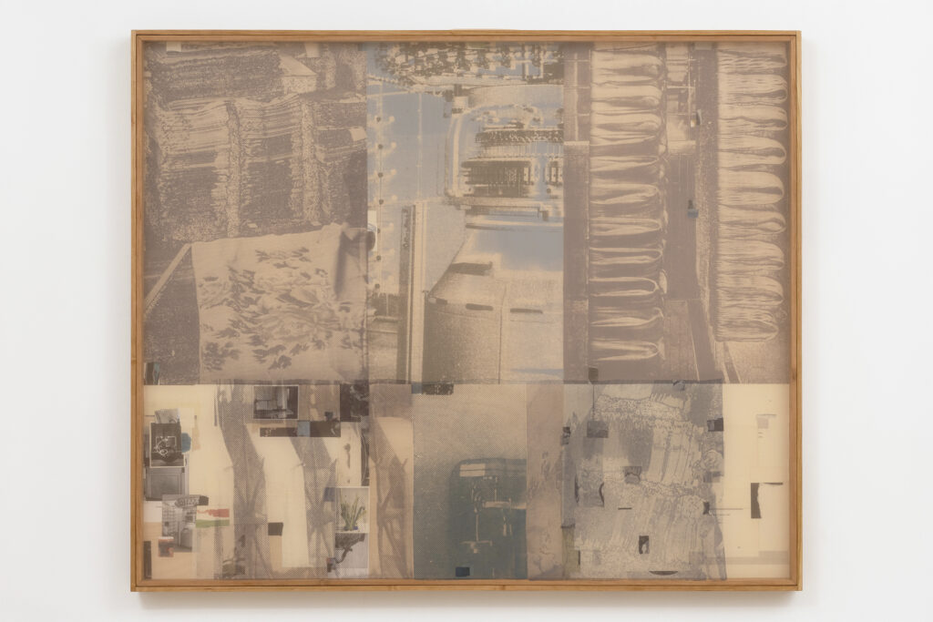 XLI019_Xi_Li_Screen_(Mise_en_scene)_2026_Screenprint_on_organza_mixed_media_on_wood_artist_frame_41.75x49x1.75 inches_©Jenny_Gorman_Courtesy_of_the_artist_and_HESSE_FLATOW EDITED